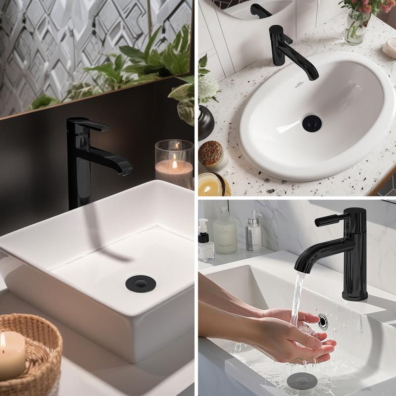 Upgraded 3-in-1 Bathroom Sink Drain Strainer Bathroom Accessories Set,