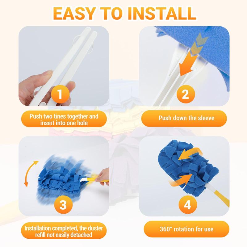 Lydia's Deal Duster Refills for Swiffer Electrostatic Dust Removal Brush Multisurface 360°