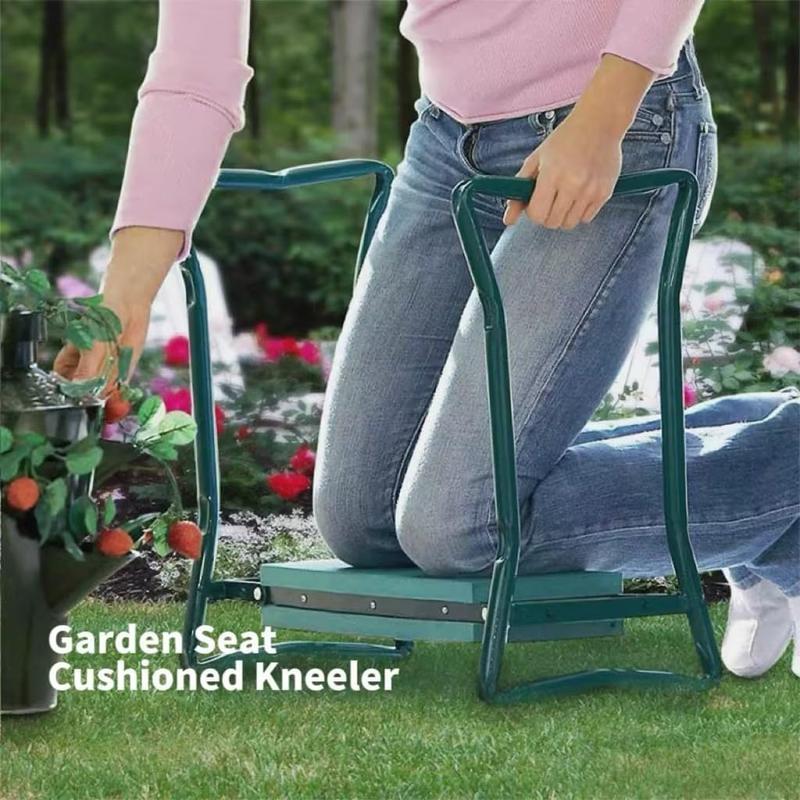 Garden Kneeler and Seat with Soft Pad Foldable Stool for Gardening