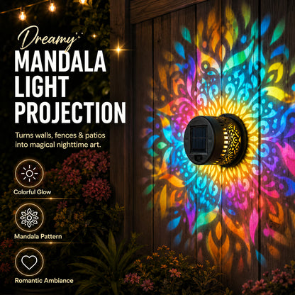 Seven-Color Changing Solar Mandala Projection Wall Light