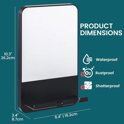 Fogless Shower Mirror, Anti-Fog with Razor Holder,