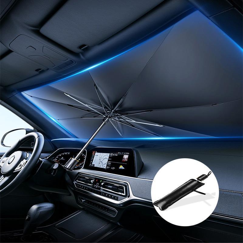Portable car sunshade, windshield sunshade
