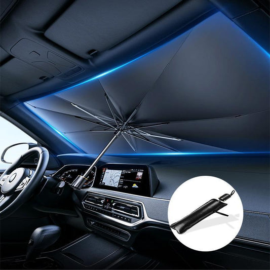 Portable car sunshade, windshield sunshade