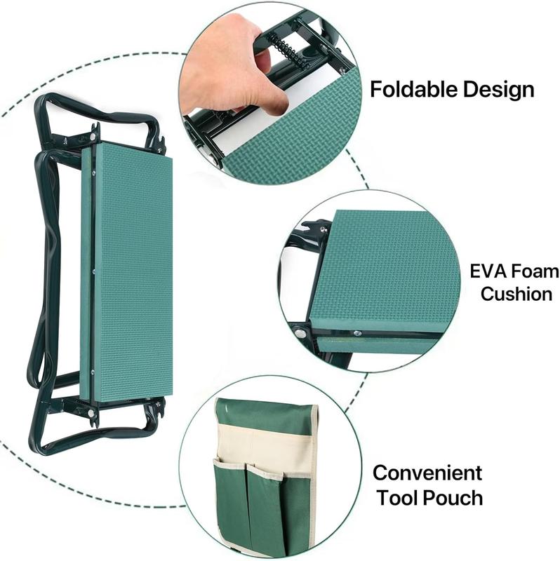 Garden Kneeler and Seat with Soft Pad Foldable Stool for Gardening