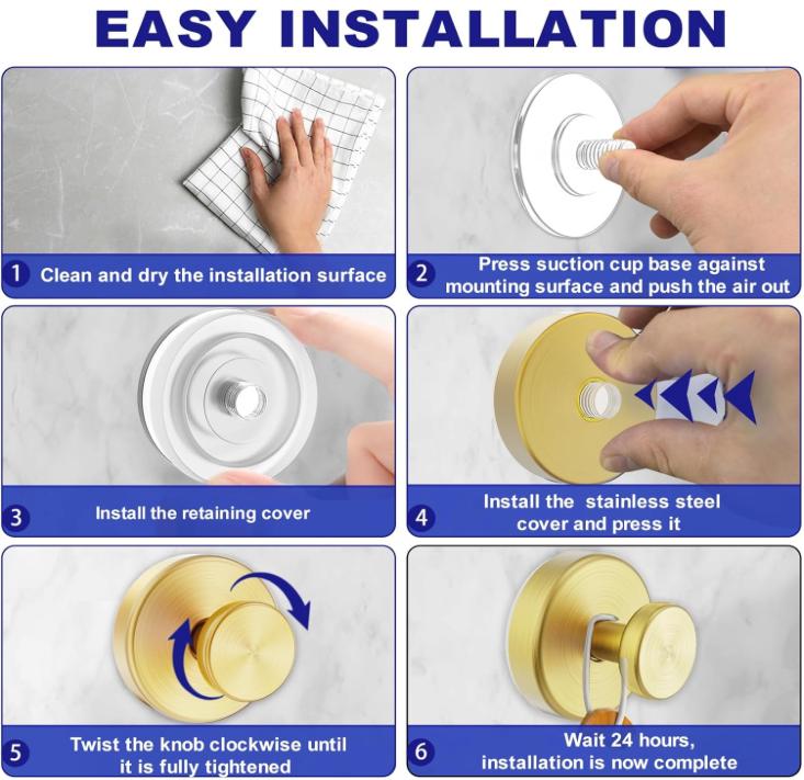 2 Units Suction Cup Hooks  Bathroom Accessories home essentials