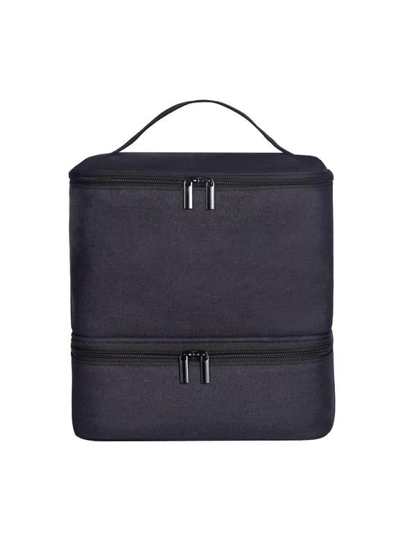 Double-Layer Quilted Nail Polish Storage Bag