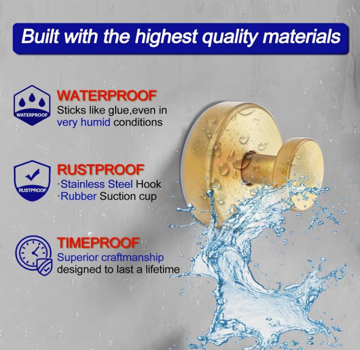 2 Units Suction Cup Hooks  Bathroom Accessories home essentials