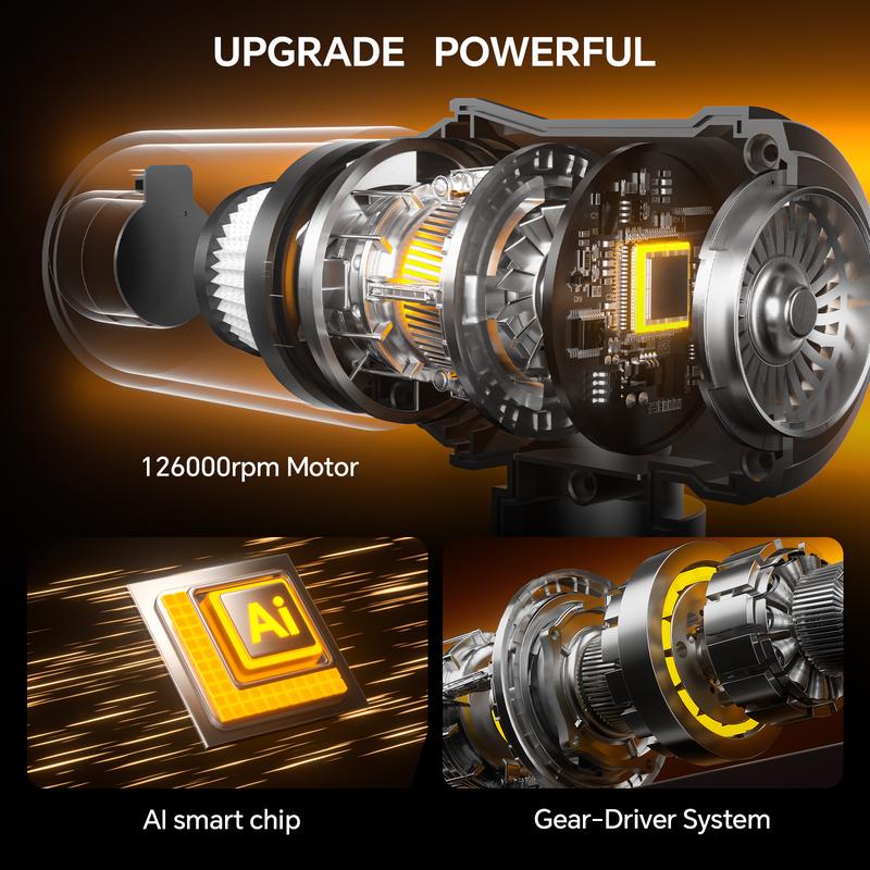 G2 Car Vacuum Portable Cordless, 4-in-1 Mini Vacuum Cleaner