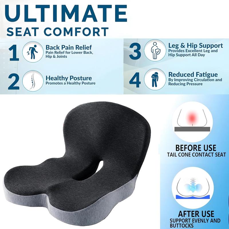 Non-Slip Memory Foam Seat Skin-Friendly