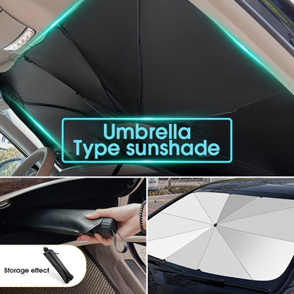 Portable car sunshade, windshield sunshade