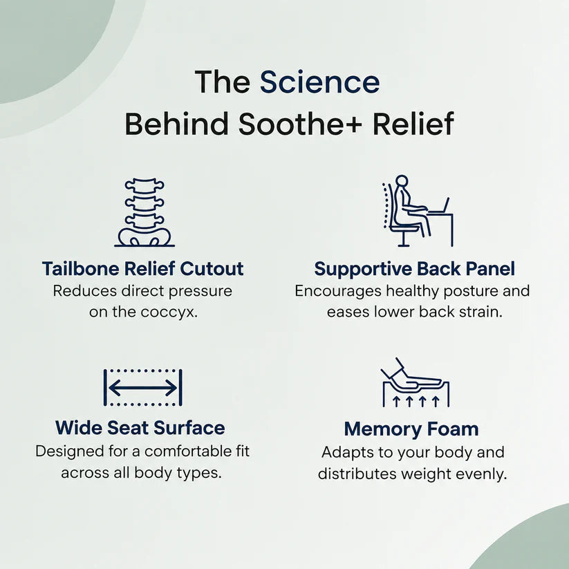Non-Slip Memory Foam Seat Skin-Friendly