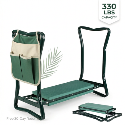 Garden Kneeler and Seat with Soft Pad Foldable Stool for Gardening