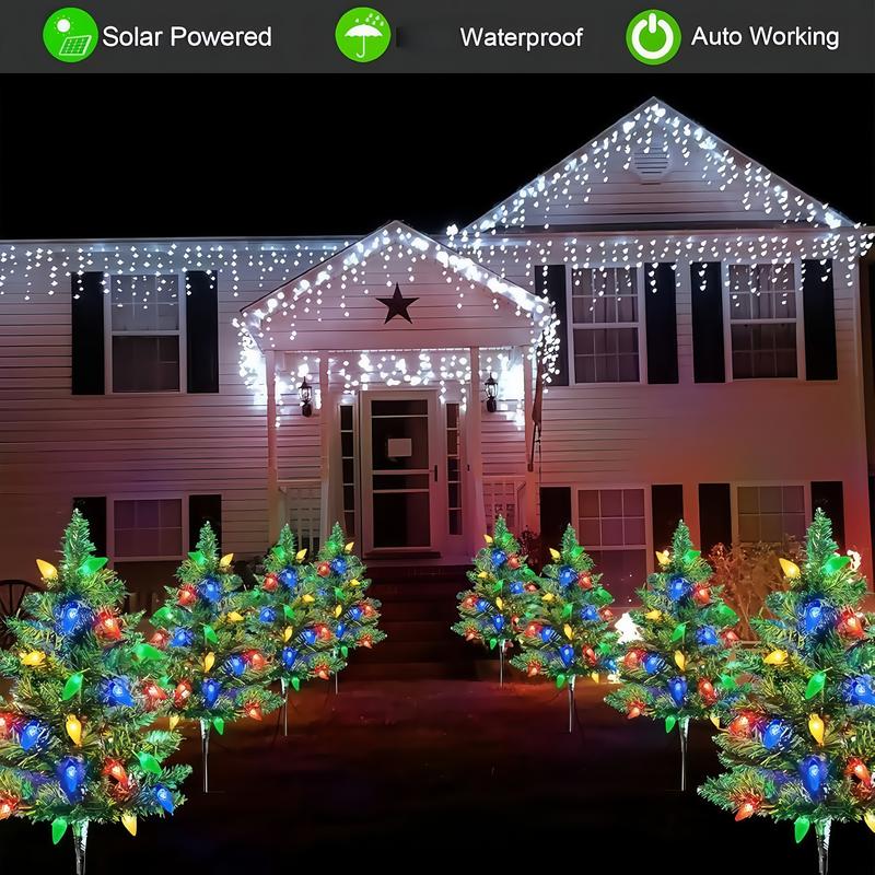 Solar LED Christmas Tree Lights Waterproof