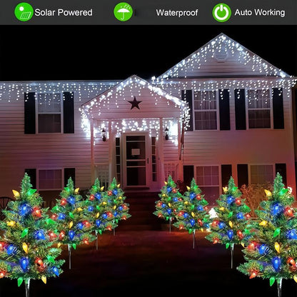 Solar LED Christmas Tree Lights Waterproof