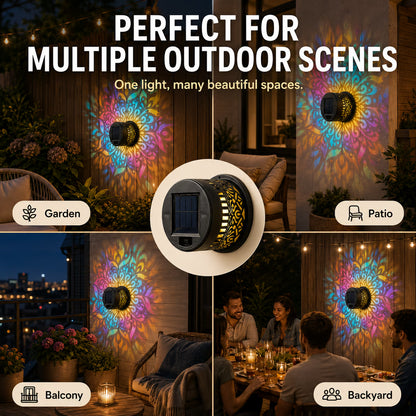 Seven-Color Changing Solar Mandala Projection Wall Light
