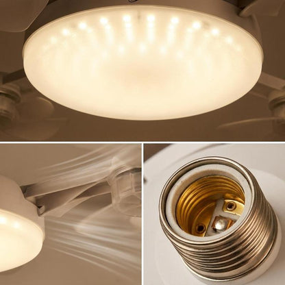 New Socket Fan Light, Screw-in Ceiling Fan with Light and Remote Control