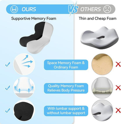 Non-Slip Memory Foam Seat Skin-Friendly