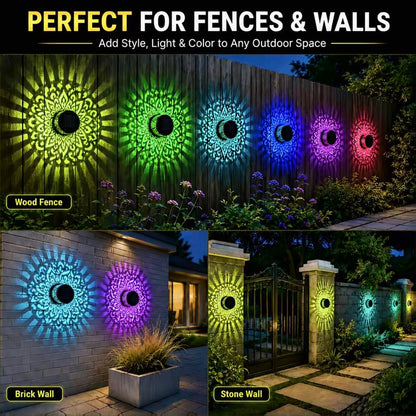 Seven-Color Changing Solar Mandala Projection Wall Light