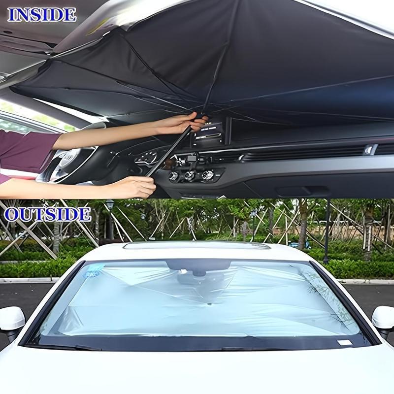 Portable car sunshade, windshield sunshade