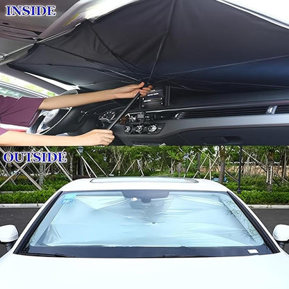 Portable car sunshade, windshield sunshade