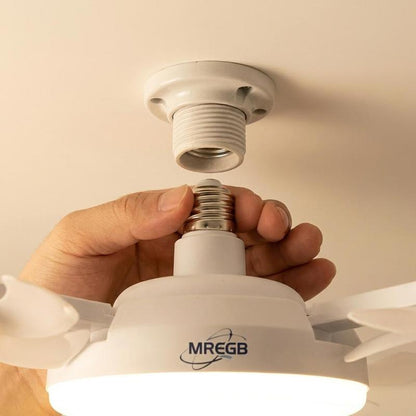 New Socket Fan Light, Screw-in Ceiling Fan with Light and Remote Control