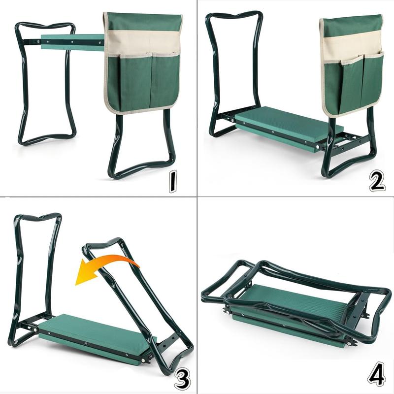 Garden Kneeler and Seat with Soft Pad Foldable Stool for Gardening