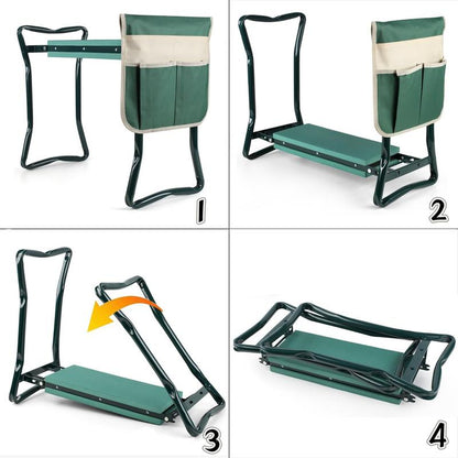 Garden Kneeler and Seat with Soft Pad Foldable Stool for Gardening