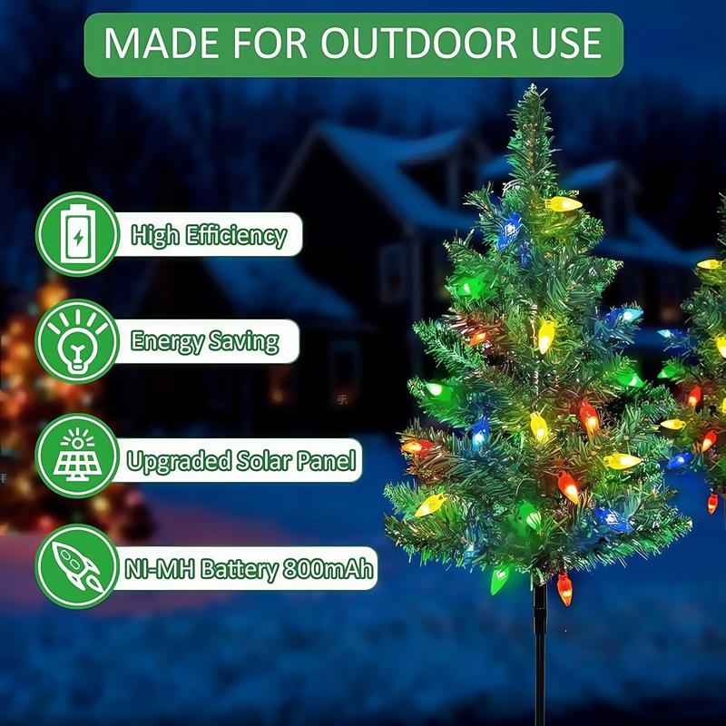 Solar LED Christmas Tree Lights Waterproof