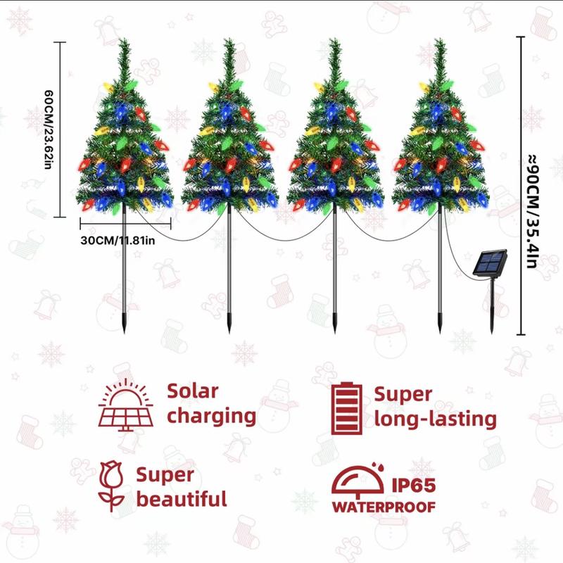 Solar LED Christmas Tree Lights Waterproof