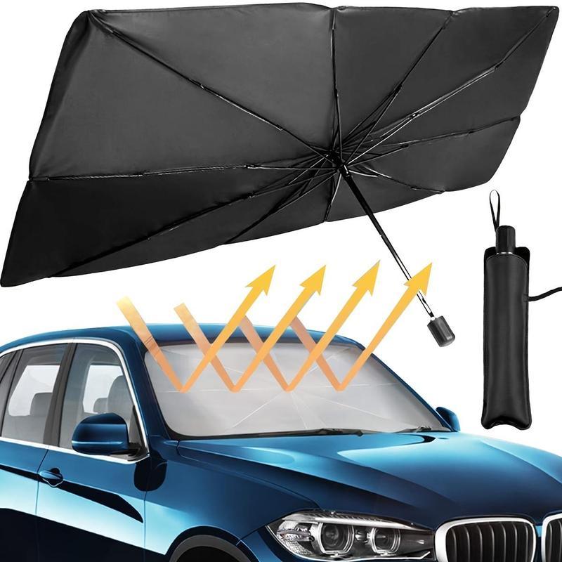 Portable car sunshade, windshield sunshade