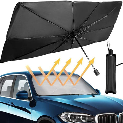 Portable car sunshade, windshield sunshade
