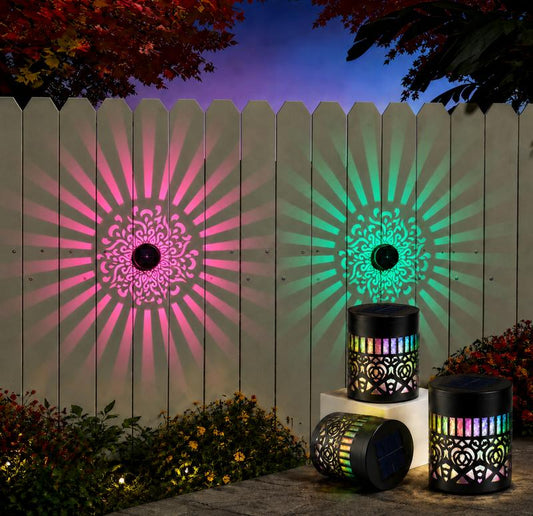 Seven-Color Changing Solar Mandala Projection Wall Light