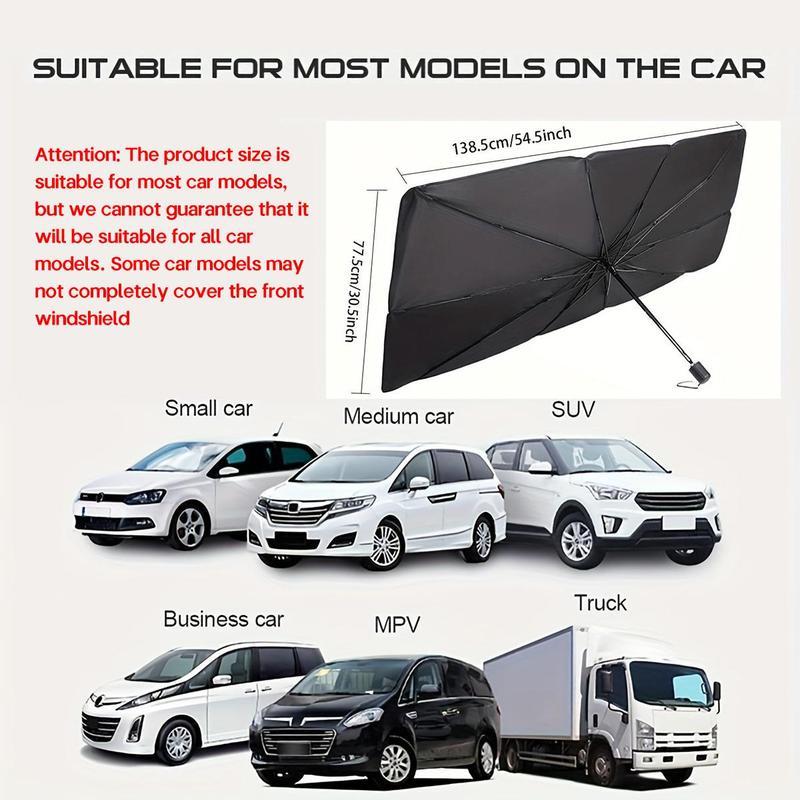 Portable car sunshade, windshield sunshade