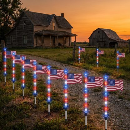 8-Piece Flag Light Set, 4th of July Decorations