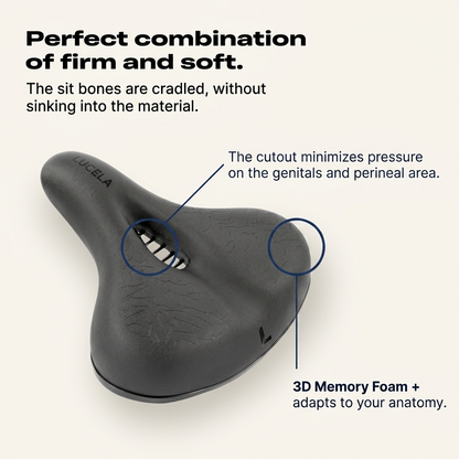 Lucela™ Ergonomic Bike Saddle | Zero Pain · Zero Numbness