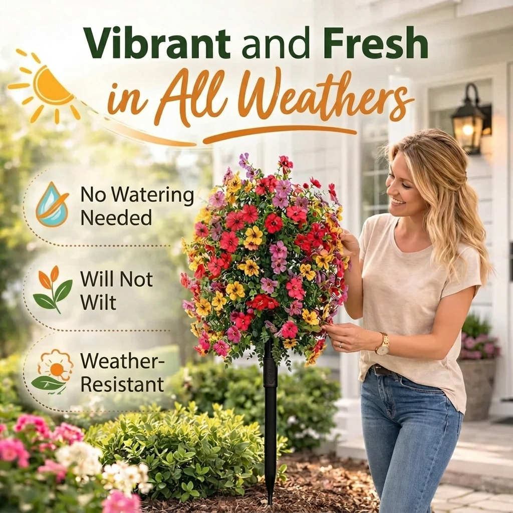Artificial Flowers for Outdoor Indoor Garden Home Decoration