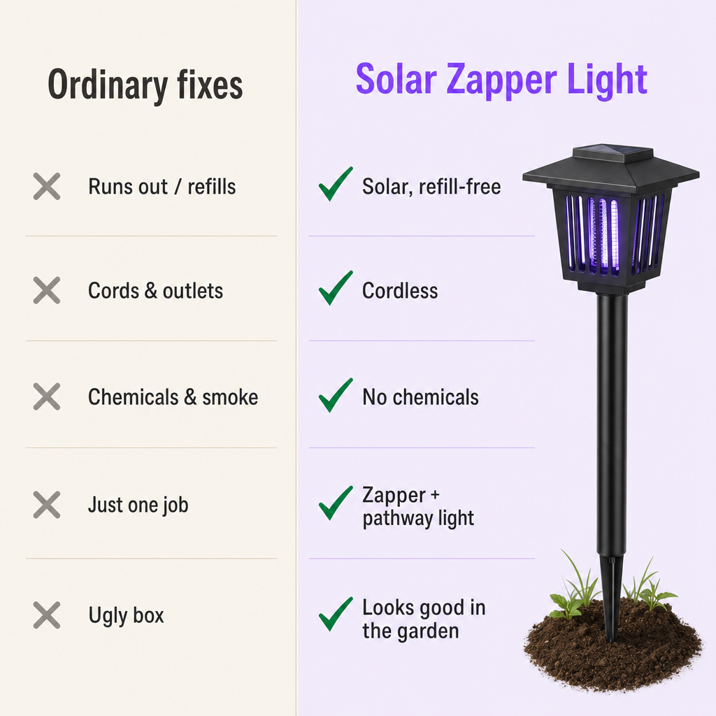 Solar Mosquito Zapper Light