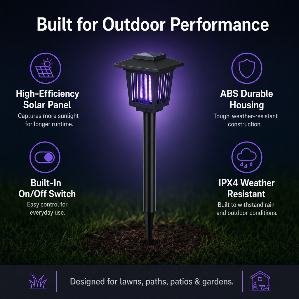 Solar Mosquito Zapper Light