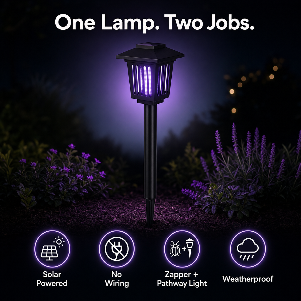 Solar Mosquito Zapper Light