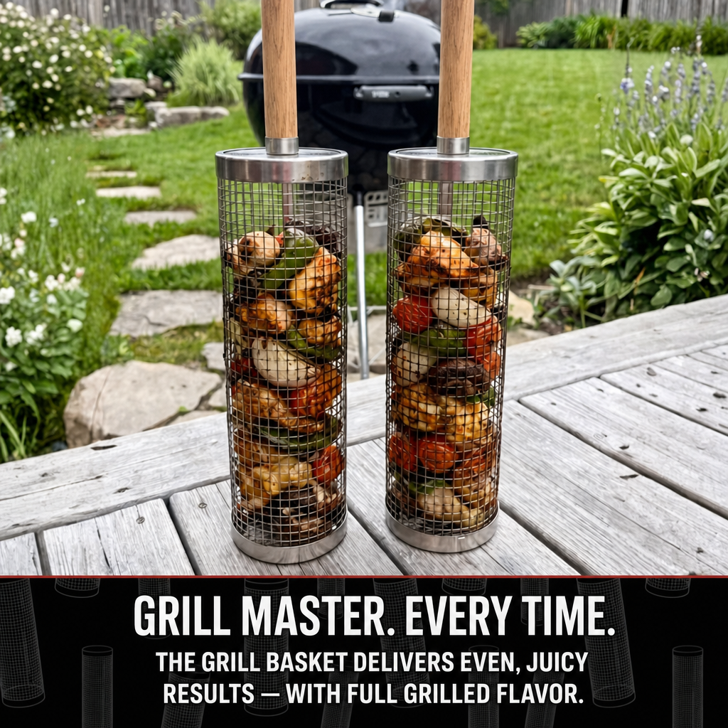 Rolling Grill Basket