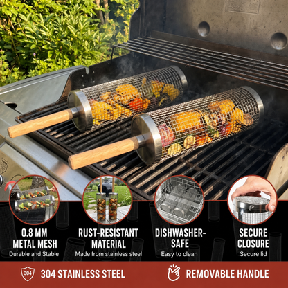 Rolling Grill Basket