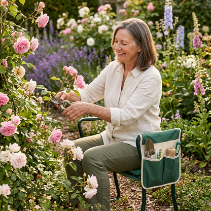 Garden Kneeler and Seat with Soft Pad Foldable Stool for Gardening